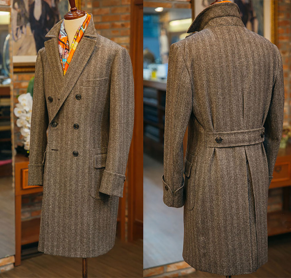Men'S Vintage Formal Wear - Abrigo Vintage de mezcla de lana