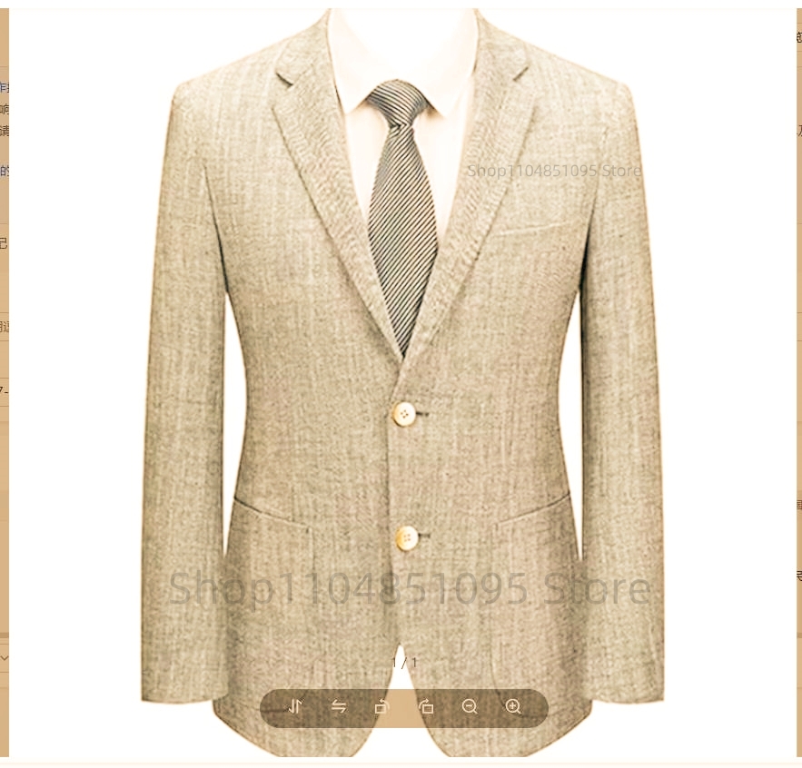Men Formal Wear Summer - Blazer de Lino para Hombre, Corte