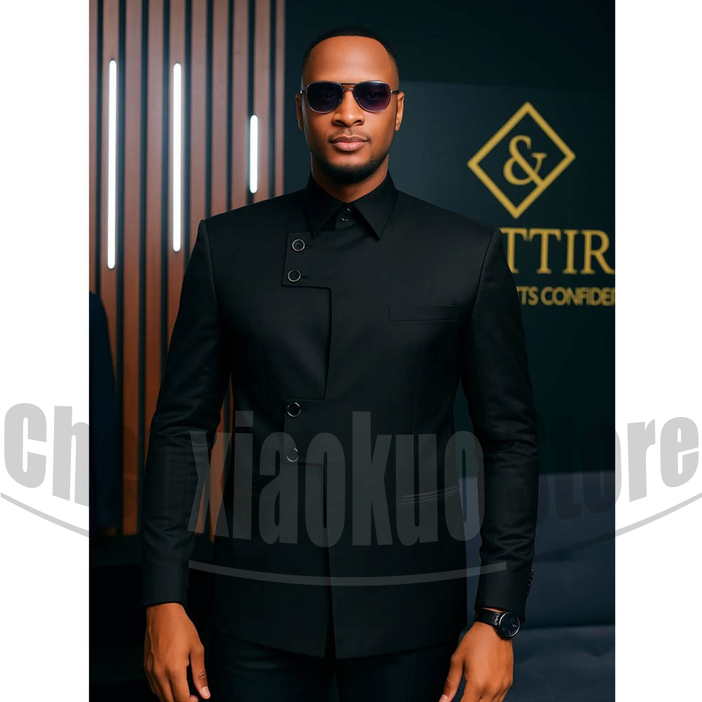 Men Formal Wear Modern - Traje de Hombre con Cuello Mandarín,