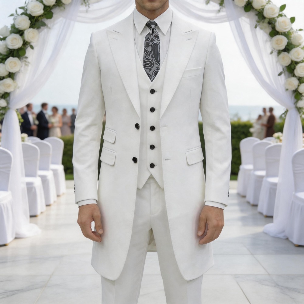 Men Formal Wear Summer - Traje formal de 3 piezas para