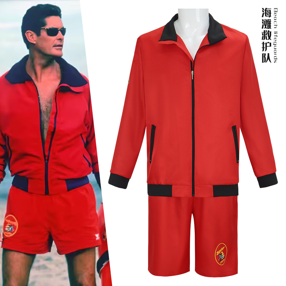 Men'S Formal Beach Wear - Traje de Baño Rojo del Personaje