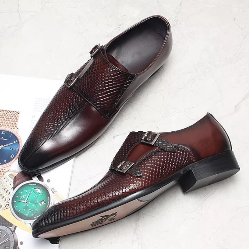 Scale - Men Formals & Ethnic Wear - Zapatos de Hombre con Doble Hebilla