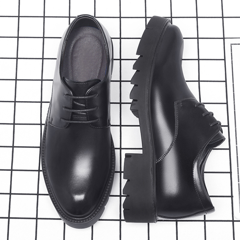 Men'S Formal Office Wear Shoes - Zapatos de vestir de cuero negro