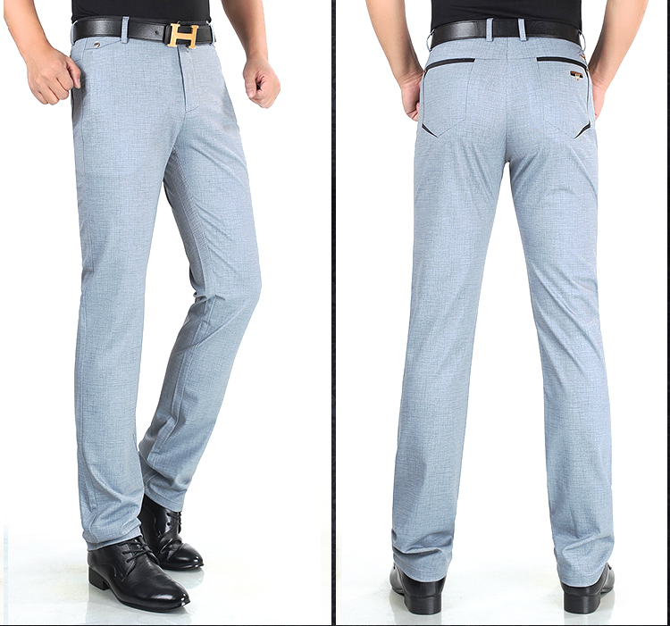 Dress Pant Flat Front - Pantalones de Vestir Formales Elásticos para