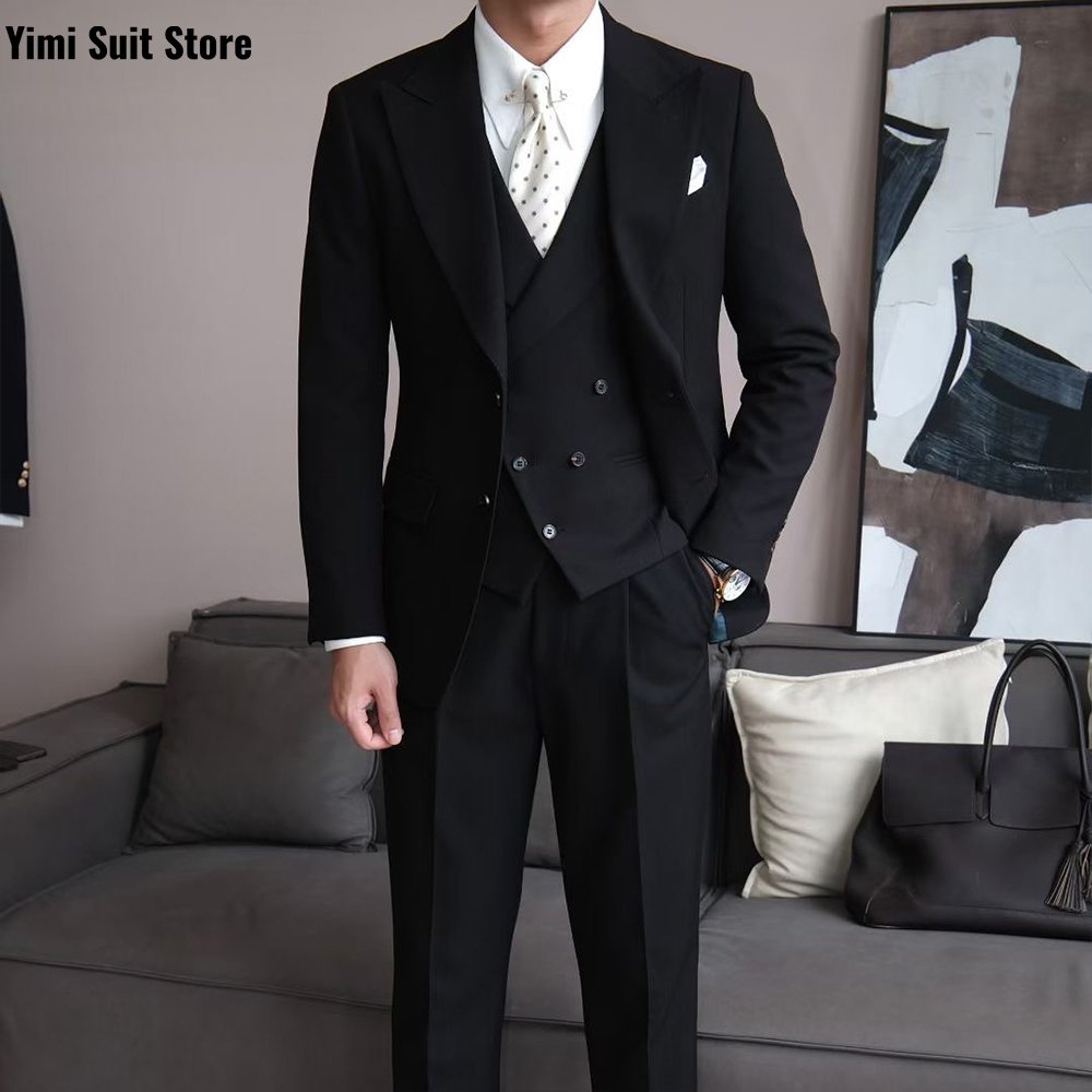 Conjuntos de trajes negros de  - Men Formal Wear Modern reseña y precio