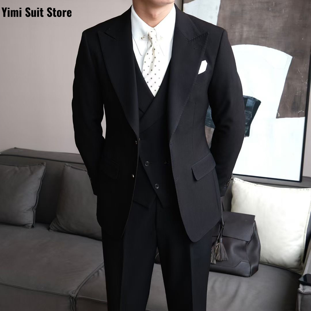 Conjuntos de trajes negros de  - Men Formal Wear Modern reseña y precio