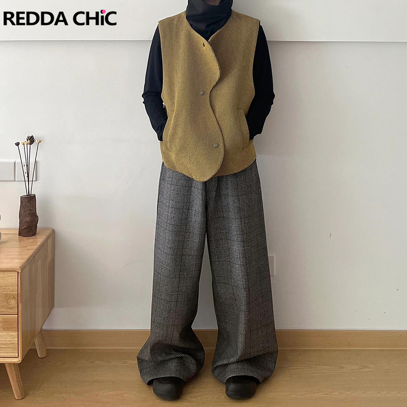 REDDACHiC, traje de tartán con - Dress Pant Flat Front reseña y precio