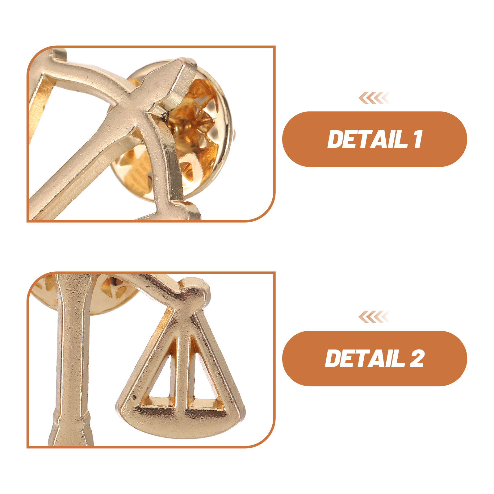 6 Broches Metálicos con Diseño - Scale - Men Formals & Ethnic Wear reseña y precio