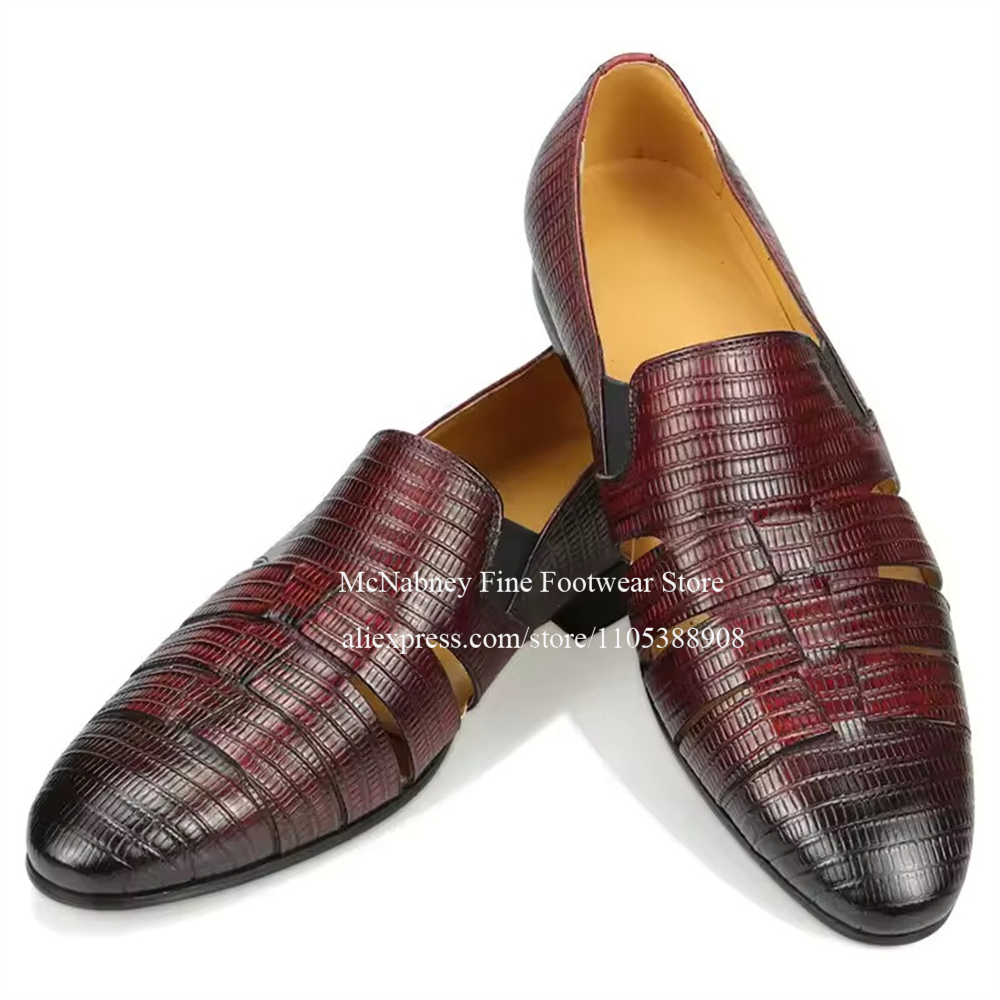 Mocasines de Cuero de Lagarto  - Men Formal Wear Summer reseña y precio