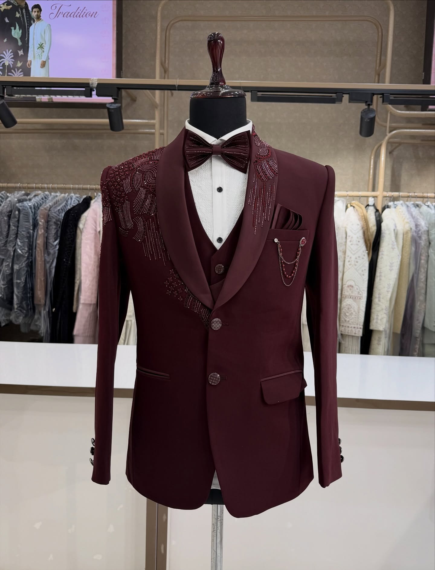 Trajes de Novio de 3 Piezas co - Men Formal Wear Modern reseña y precio