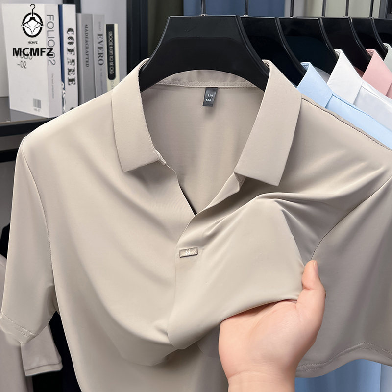Camisa de solapa plana para ho - Men Formal Wear Summer reseña y precio