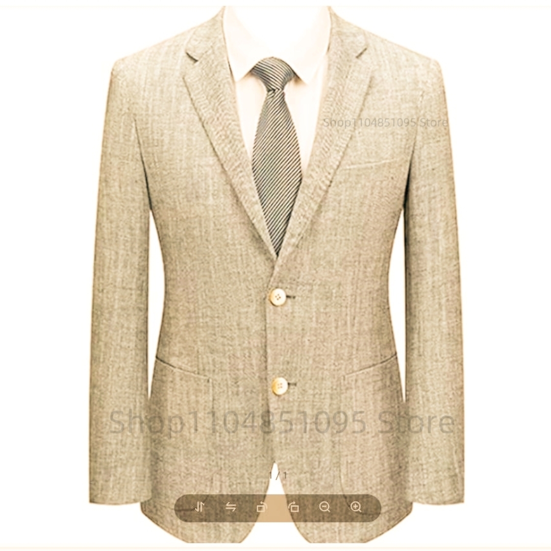 Blazer de Lino para Hombre, Co - Men Formal Wear Summer reseña y precio