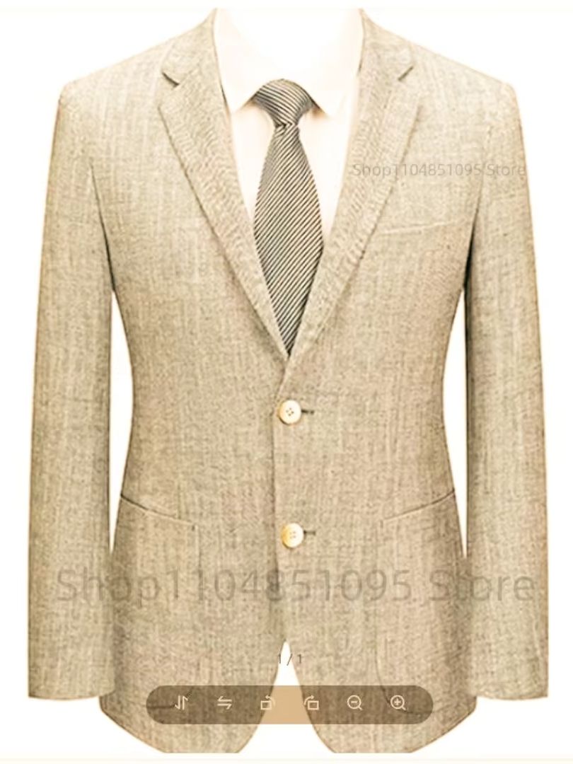 Blazer de Lino para Hombre, Co - Men Formal Wear Summer reseña y precio
