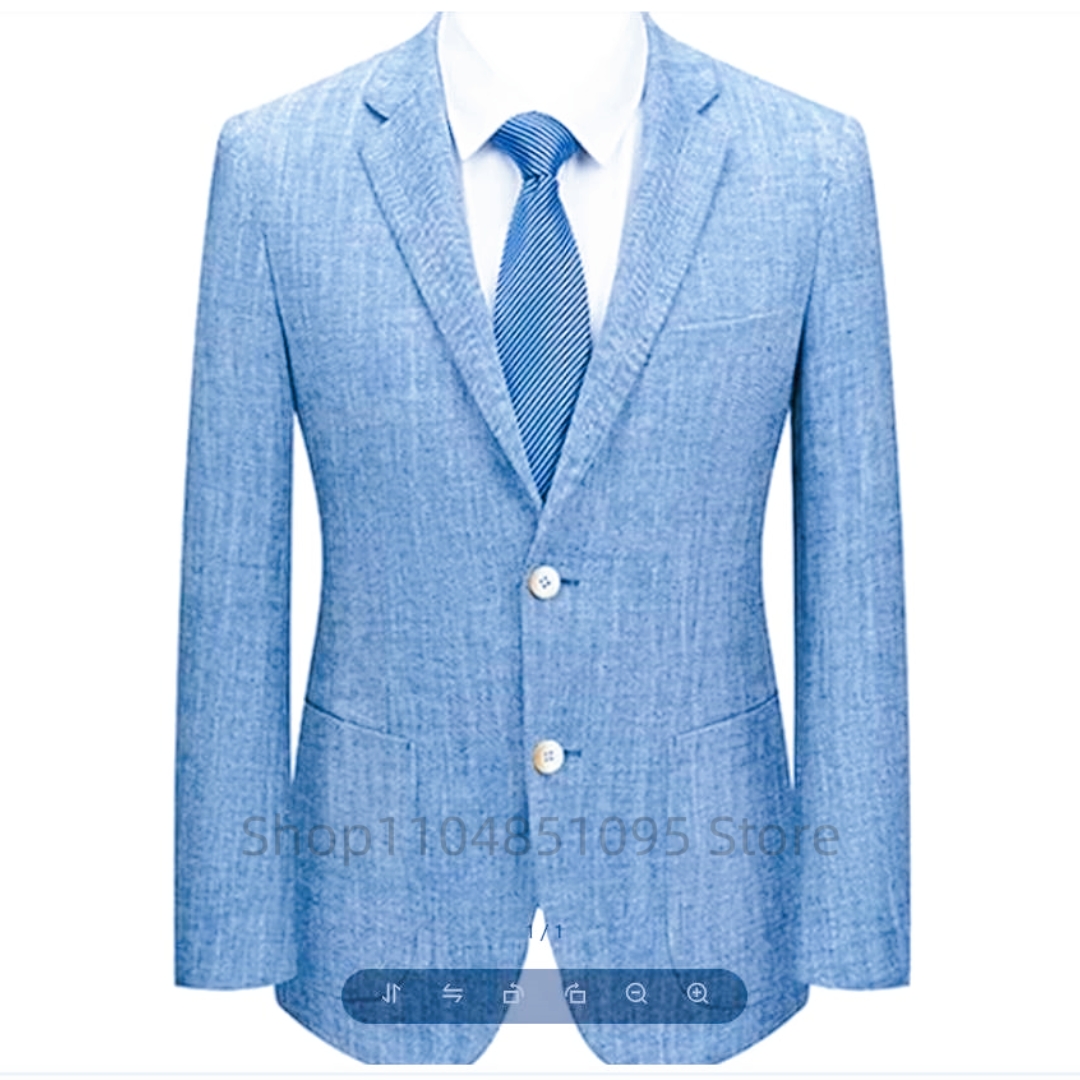 Blazer de Lino para Hombre, Co - Men Formal Wear Summer reseña y precio