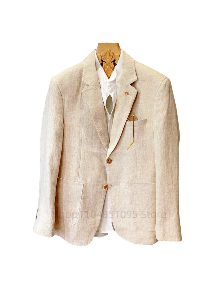 Traje beige para hombre, chaqu - Men Formal Wear Summer reseña y precio