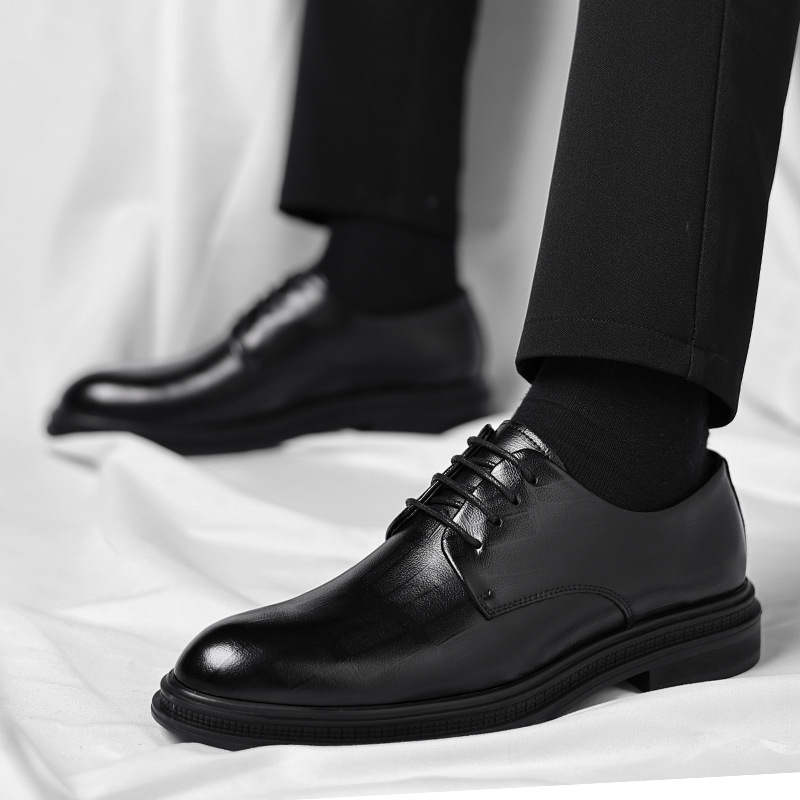 Zapatos de vestir Derby con co - Men Formal Wear All Black reseña y precio