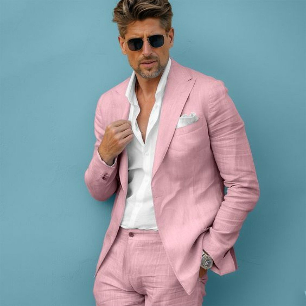Traje de Lino para Hombre, Est - Men Formal Wear Summer reseña y precio