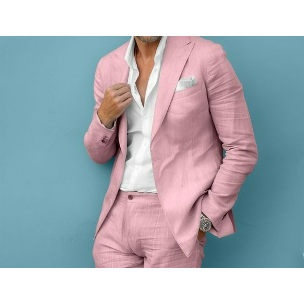 Traje de Lino para Hombre, Est - Men Formal Wear Summer reseña y precio