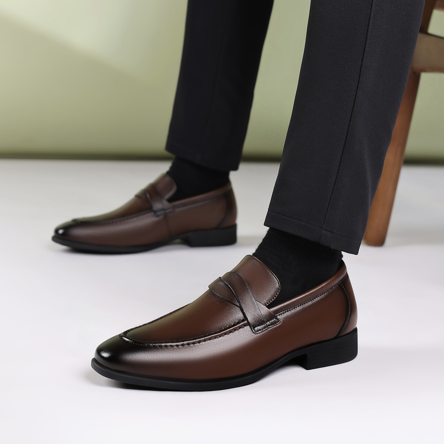 Zapatos de cuero para hombre p - Men'S Formal Office Wear Shoes reseña y precio