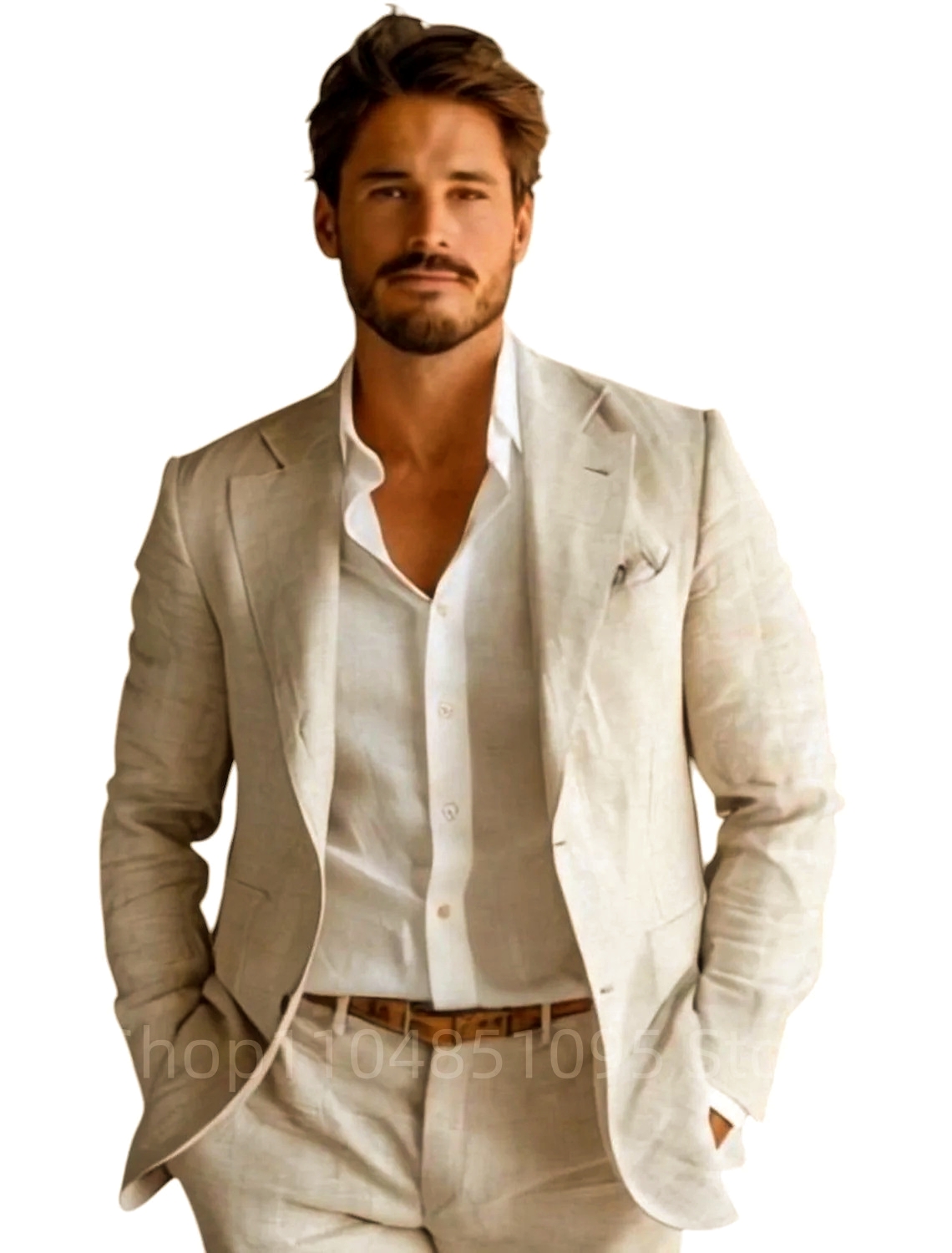 Blazer de Lino Azul para Hombr - Men Formal Wear Summer reseña y precio