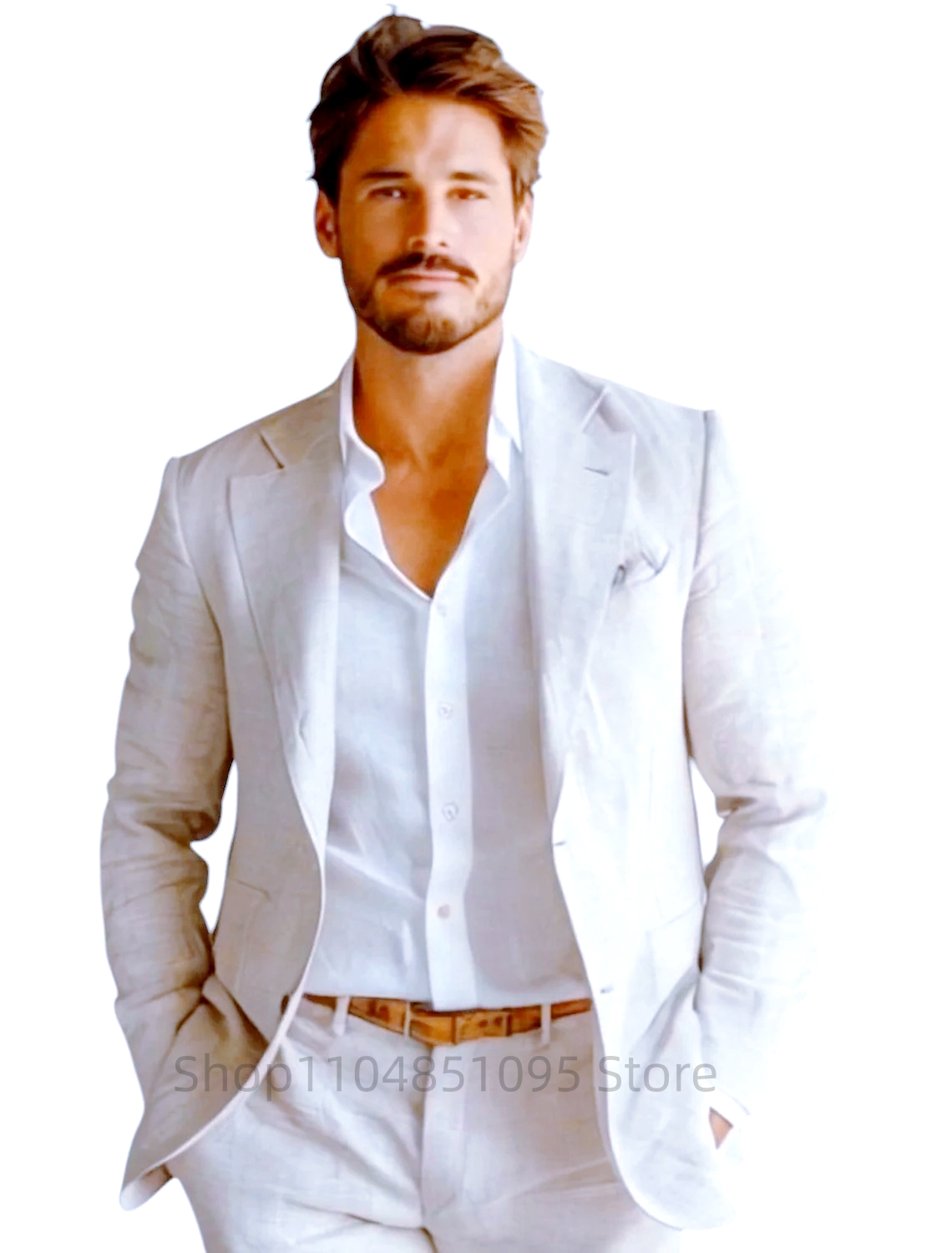 Blazer de Lino Azul para Hombr - Men Formal Wear Summer reseña y precio