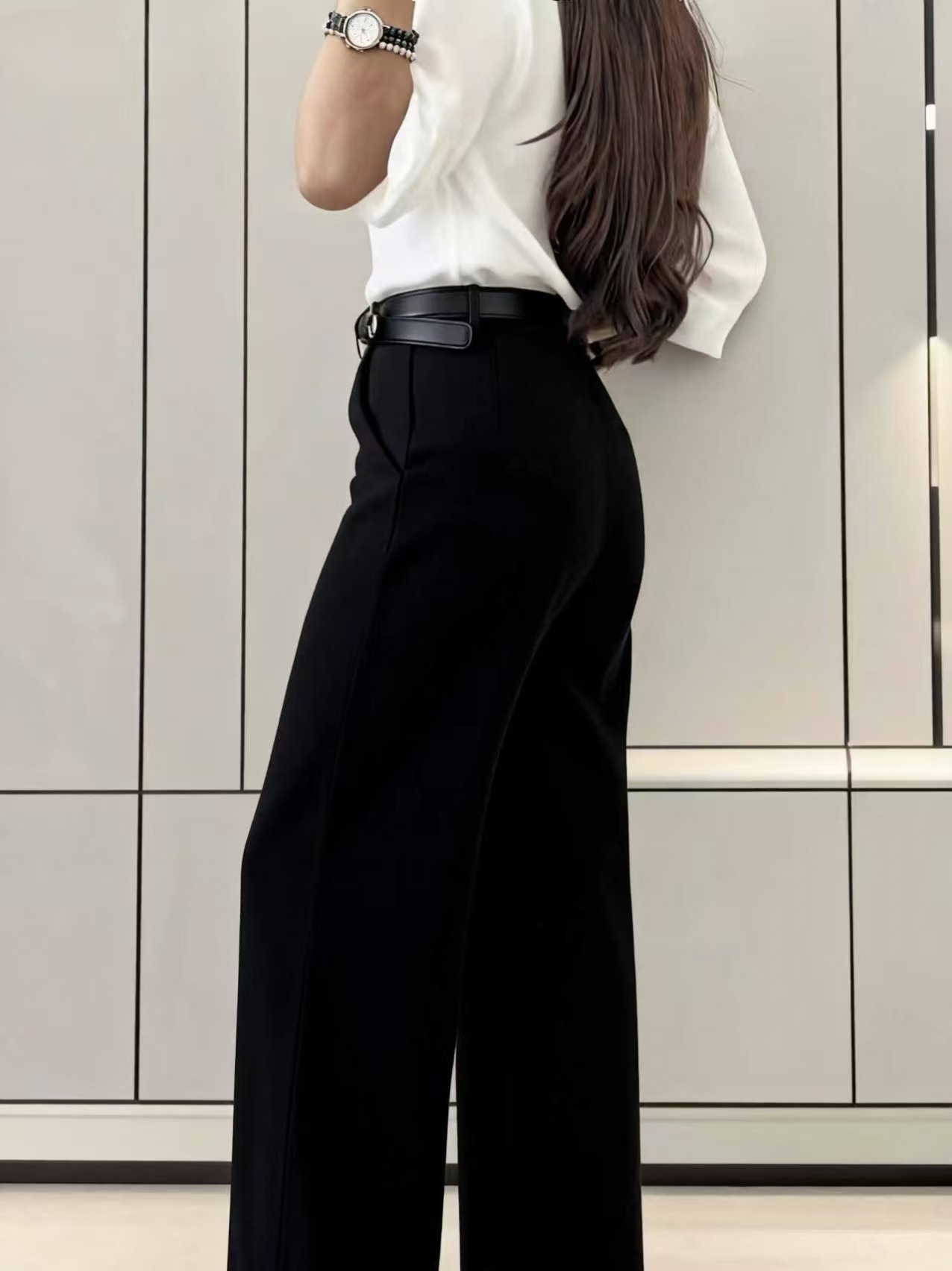 Pantalones Palazzo de Cintura  - Dress Pant Flat Front reseña y precio