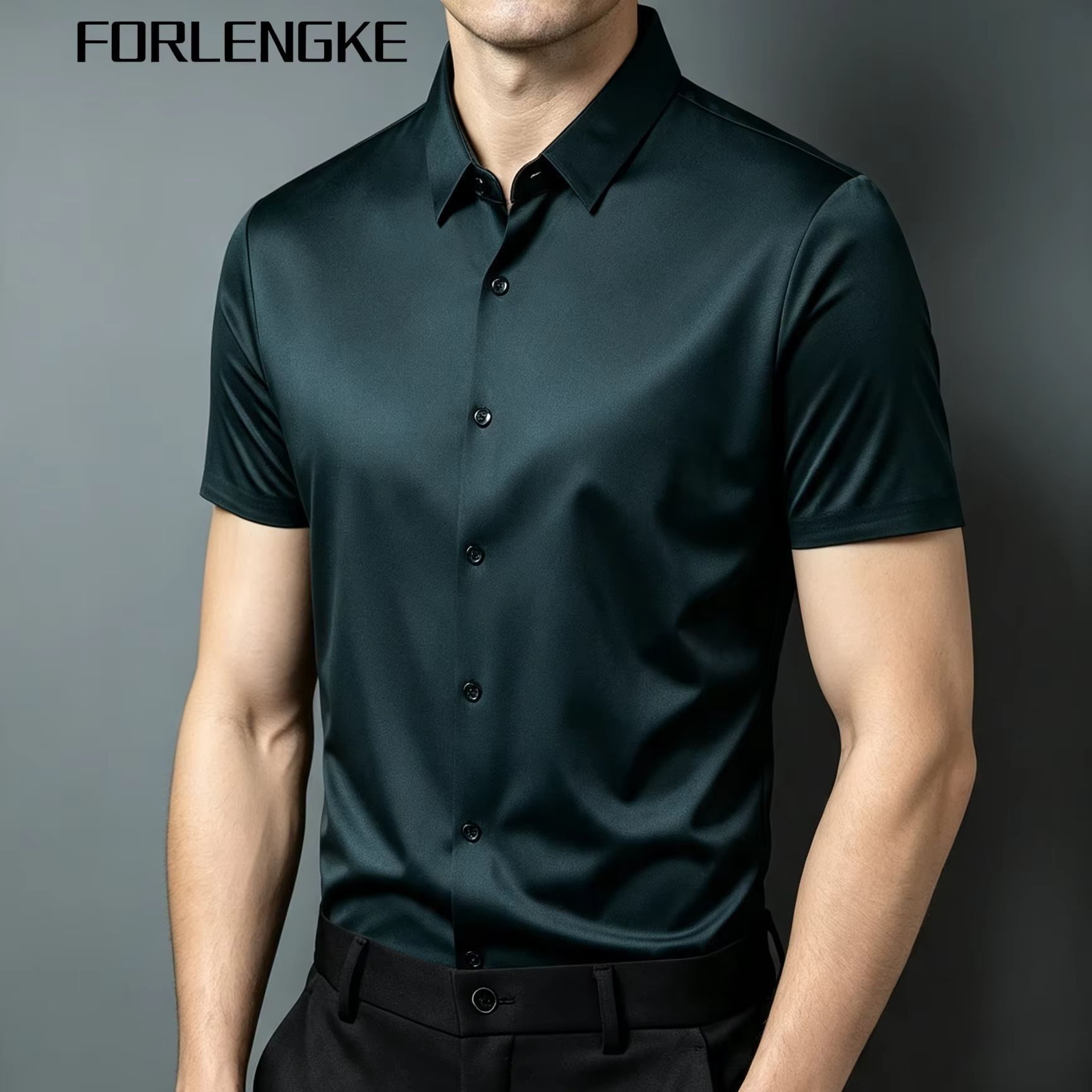 Camisa de Manga Corta para Hom - Men Formal Wear Summer reseña y precio