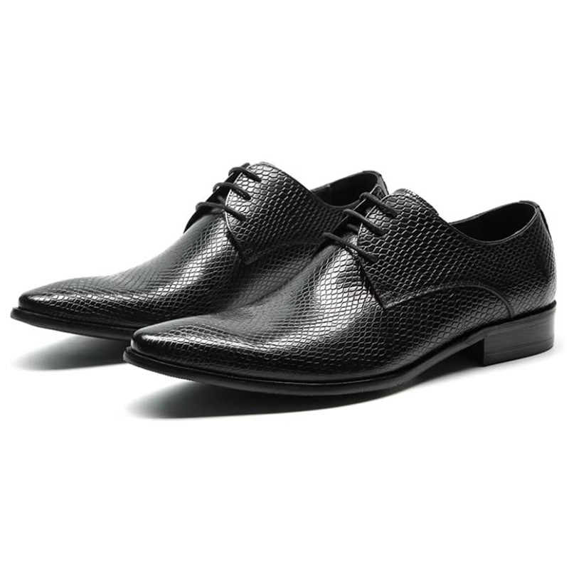 Zapatos formales de cuero negr - Scale - Men Formals & Ethnic Wear reseña y precio